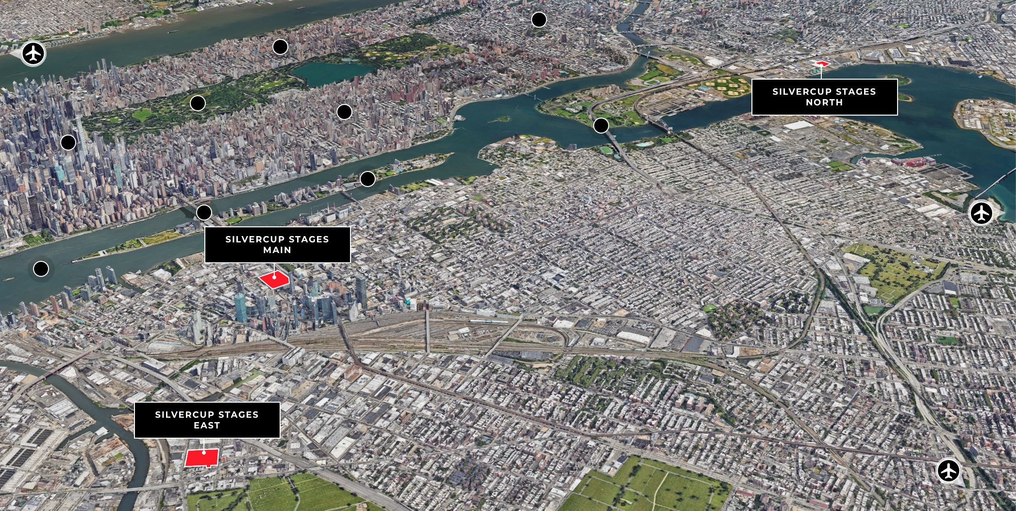 Silvercup Studios New York Aerial Map